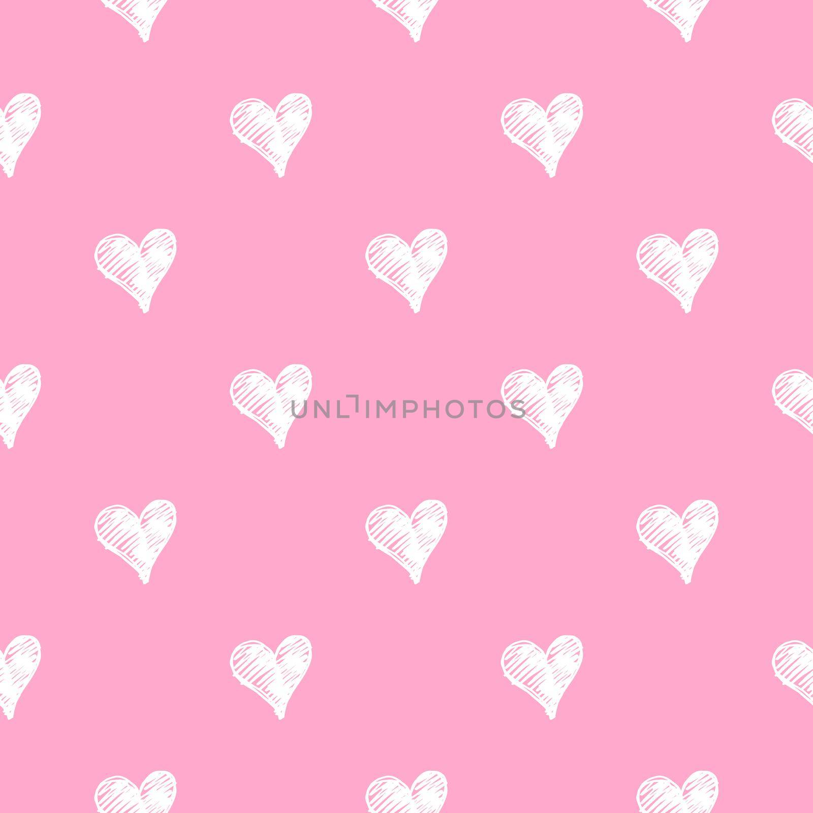 Semless heart shape pattern with colorful background