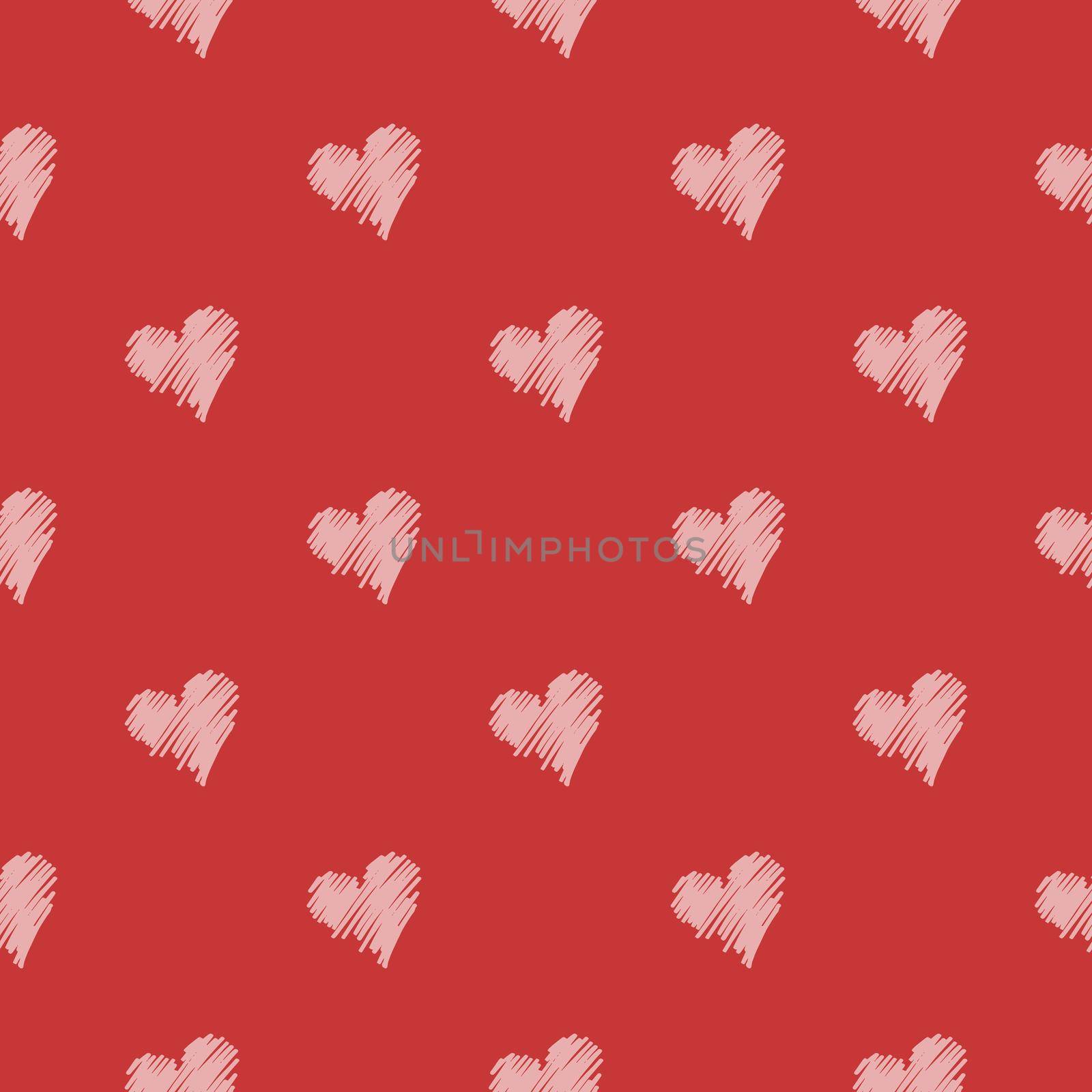 Semless heart shape pattern with colorful background