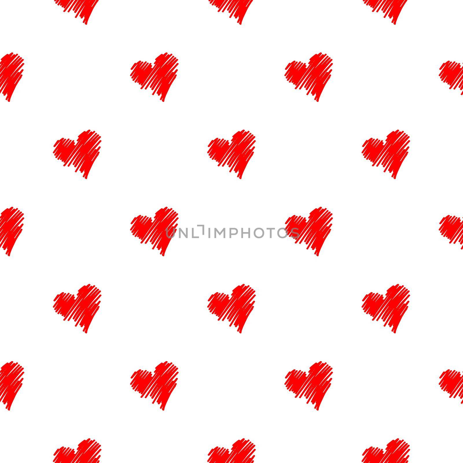 Semless heart shape pattern with colorful background