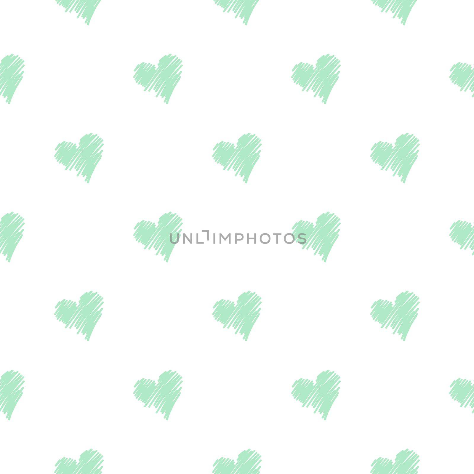 Semless heart shape pattern with colorful background