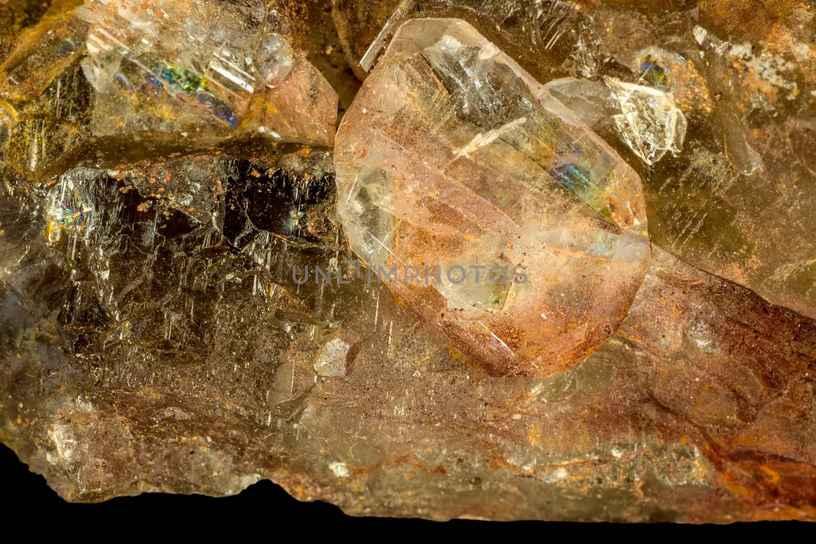 Smoky quartz, closeup of the stone
