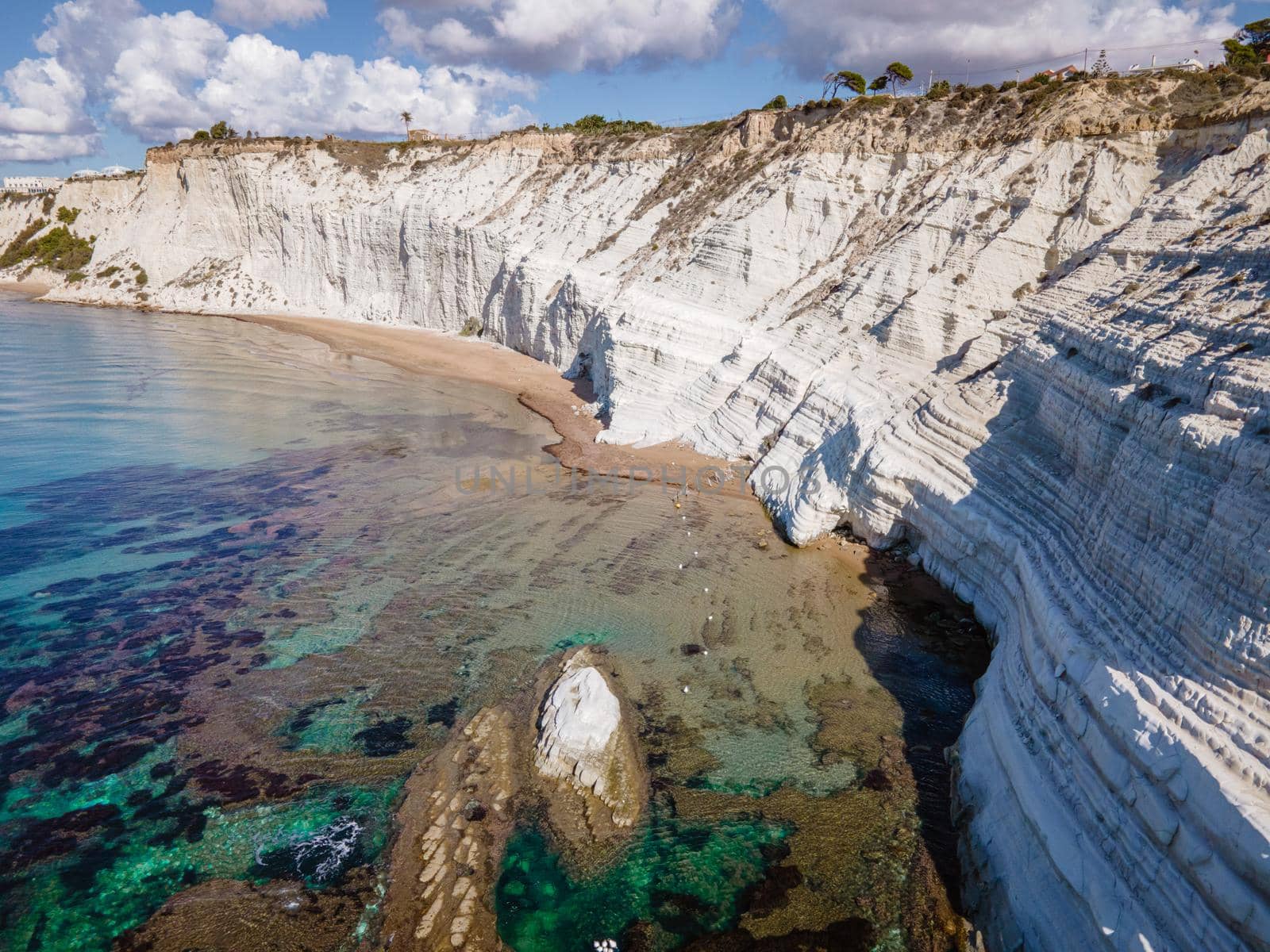 Scala dei Turchi Stair of the Turks, Sicily Italy, Scala dei Turchi. A rocky cliff on the coast of Realmonte, near Porto Empedocle, southern Sicily, Italy. Europe