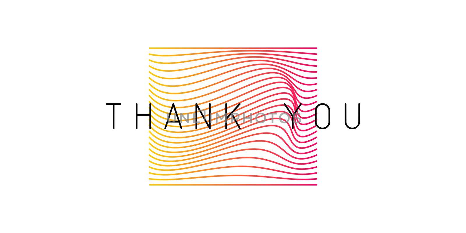 Simple Thank You Card in modern style.