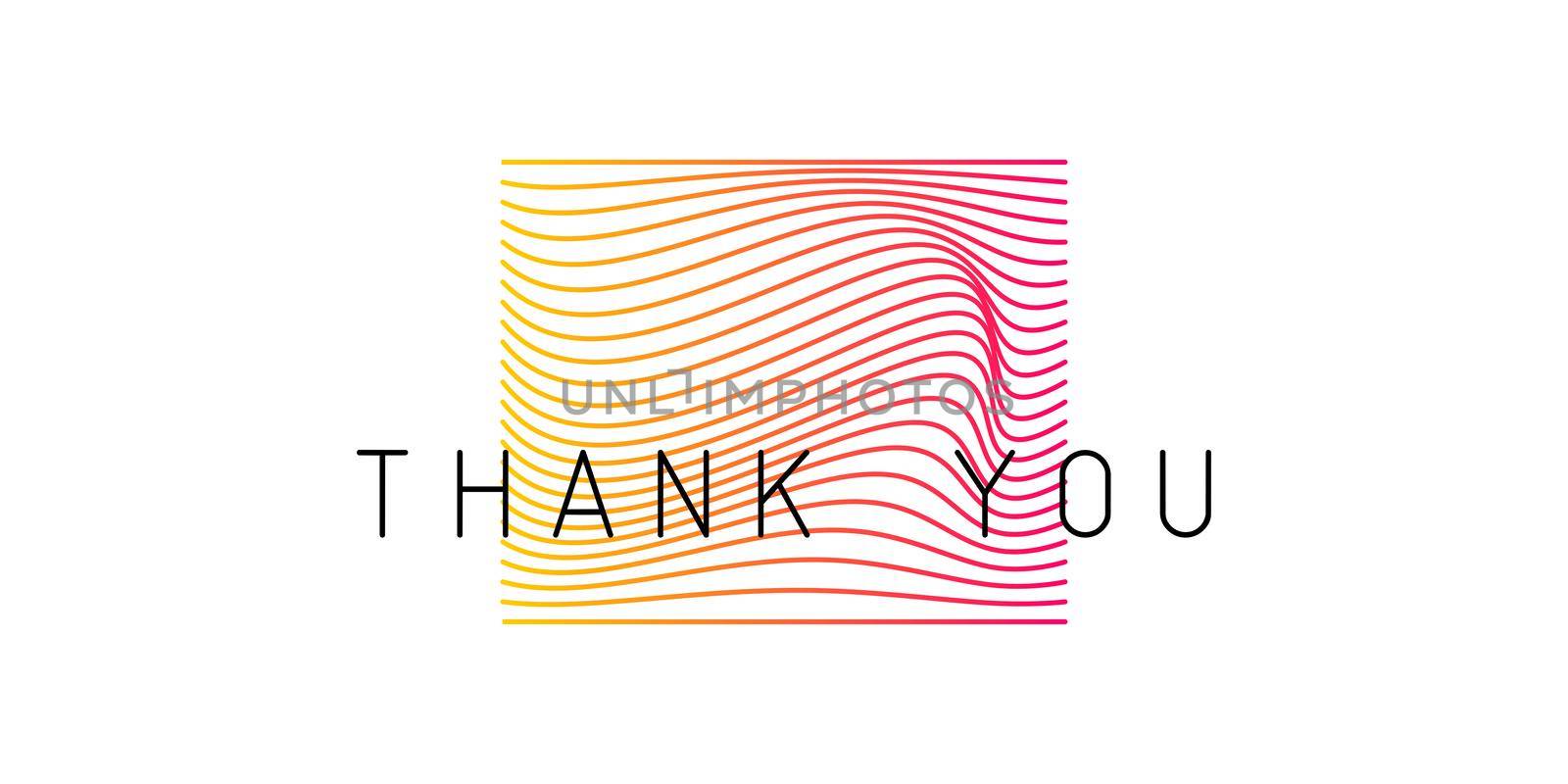 Simple Thank You Card in modern style.