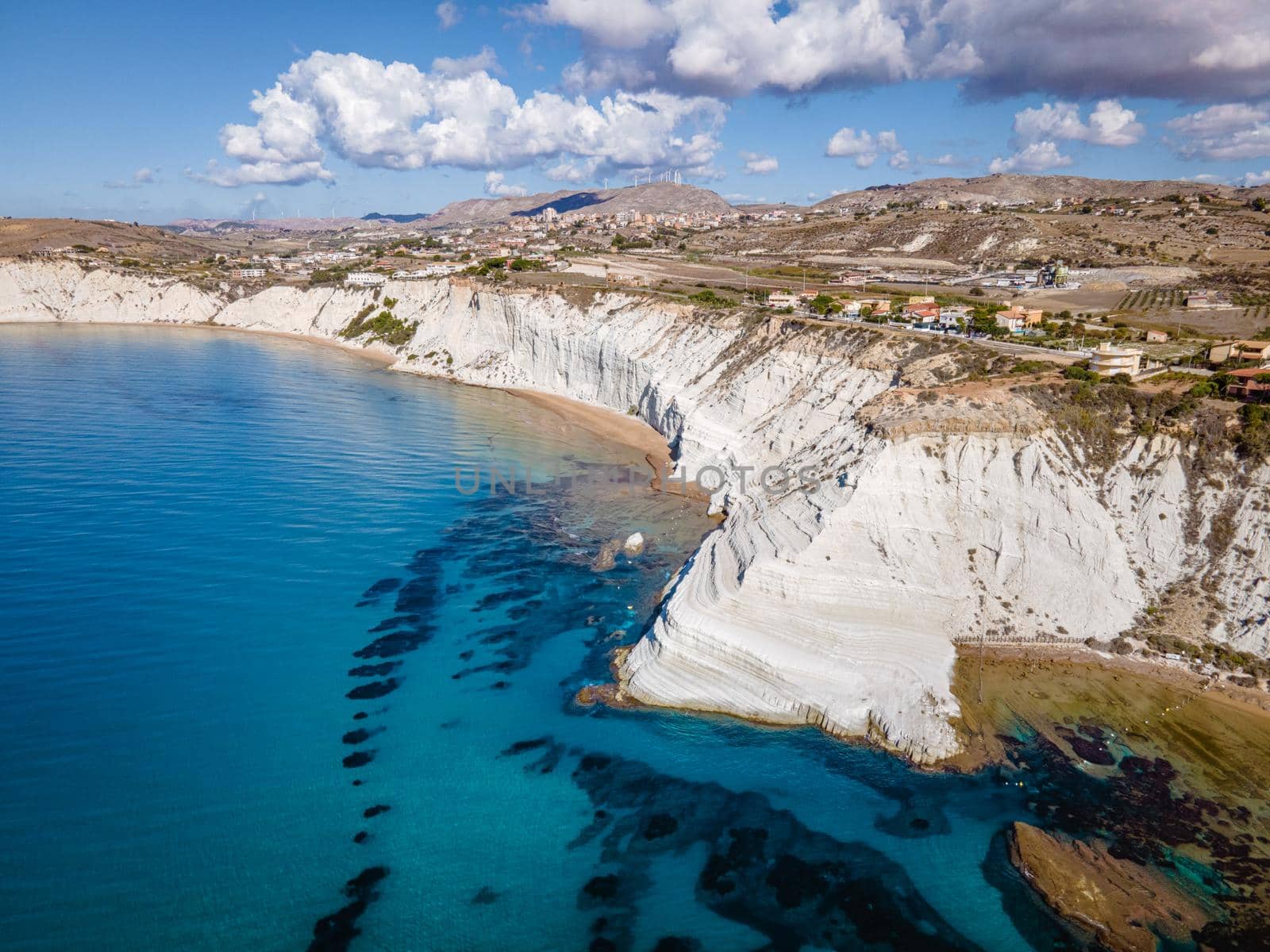 Scala dei Turchi Stair of the Turks, Sicily Italy ,Scala dei Turchi. A rocky cliff on the coast of Realmonte, near Porto Empedocle, southern Sicily, Italy by fokkebok