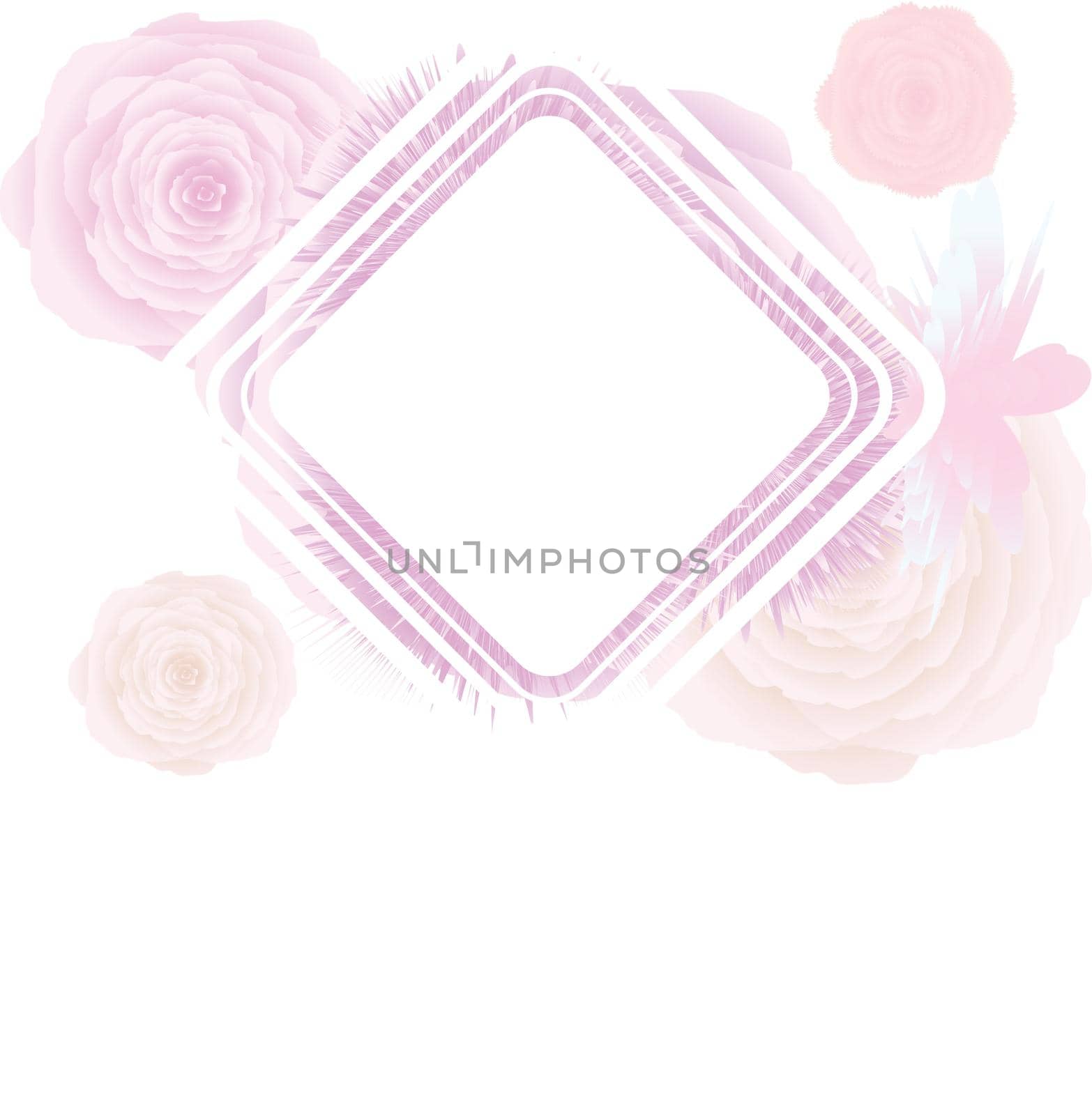 Pastel pink background and some spare space for text postcard, design