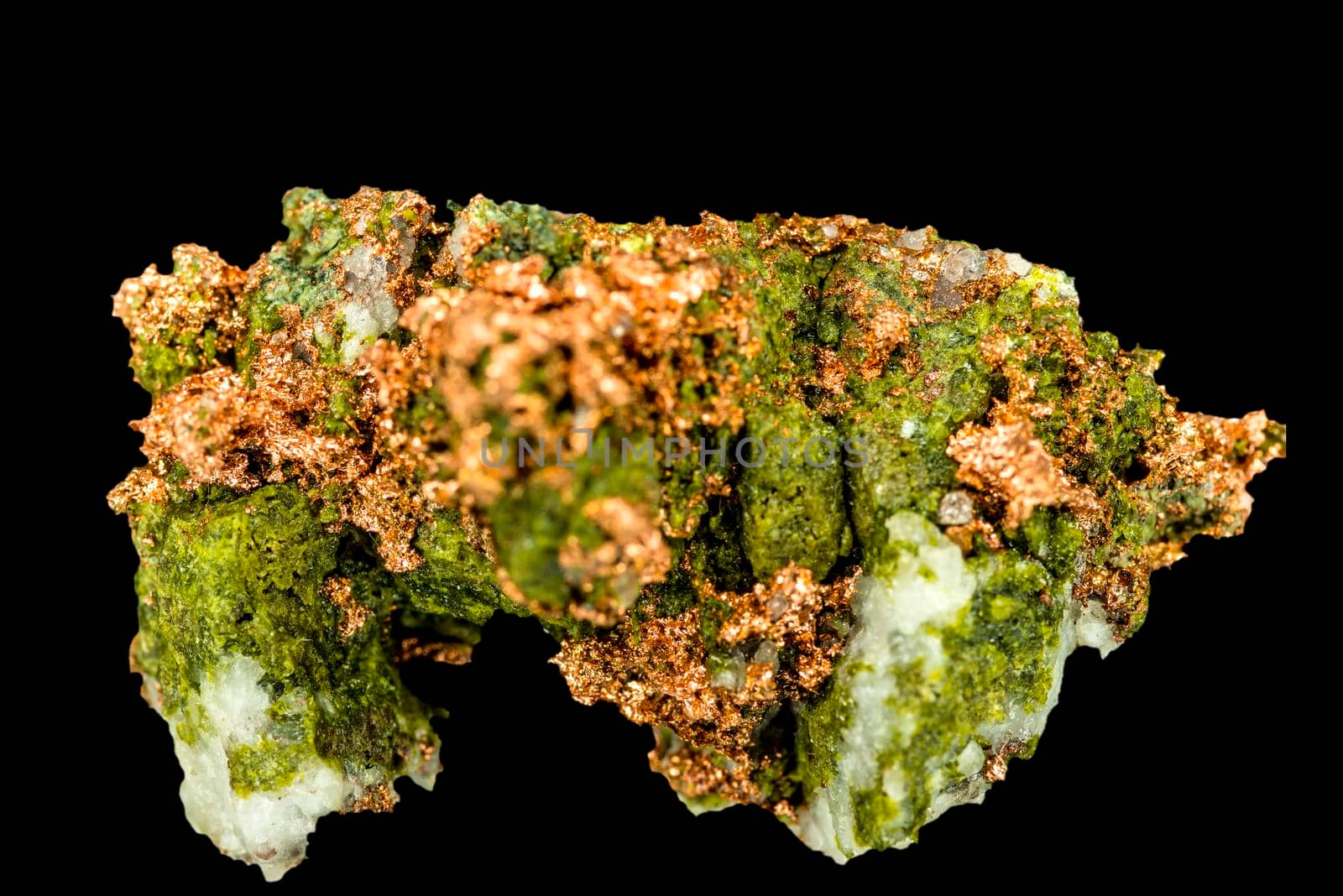 copper, raw ore in a closeup by Jochen