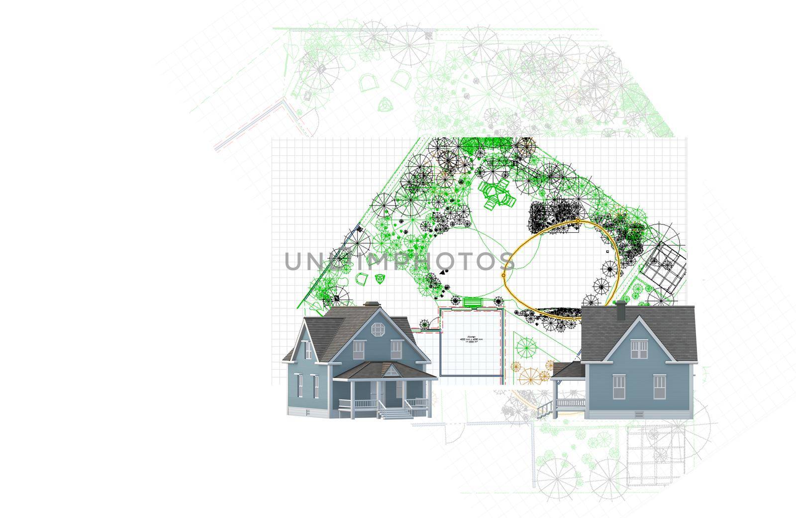 Garden house design scetch by NelliPolk