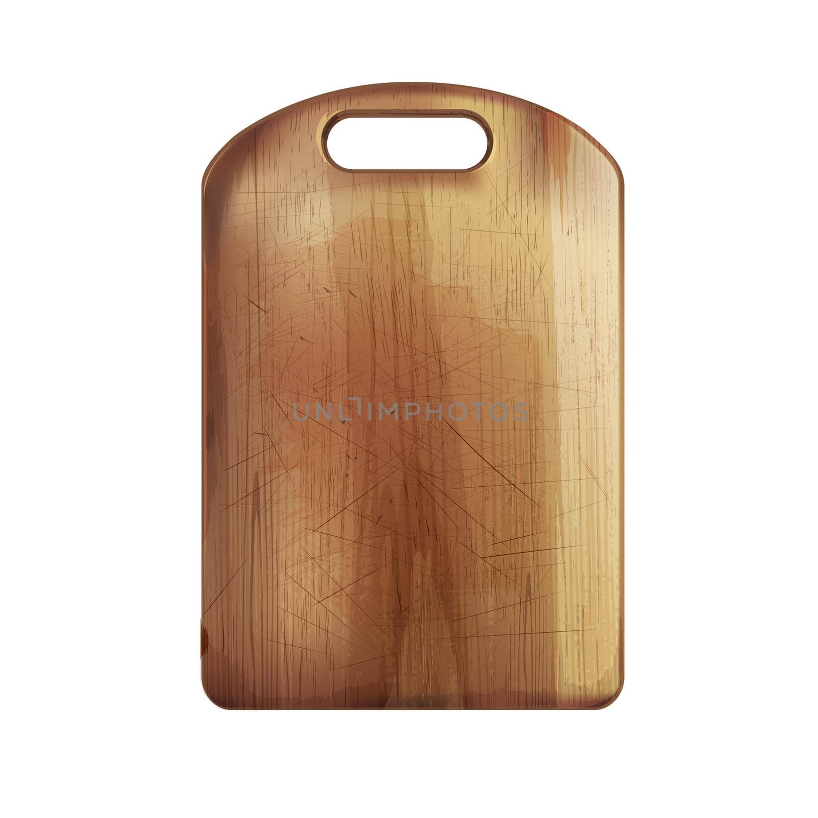 Wooden cutting board on a white background. by ConceptCafe