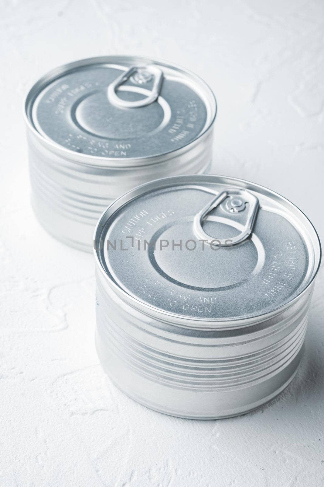 Canned dip tin can, on white background