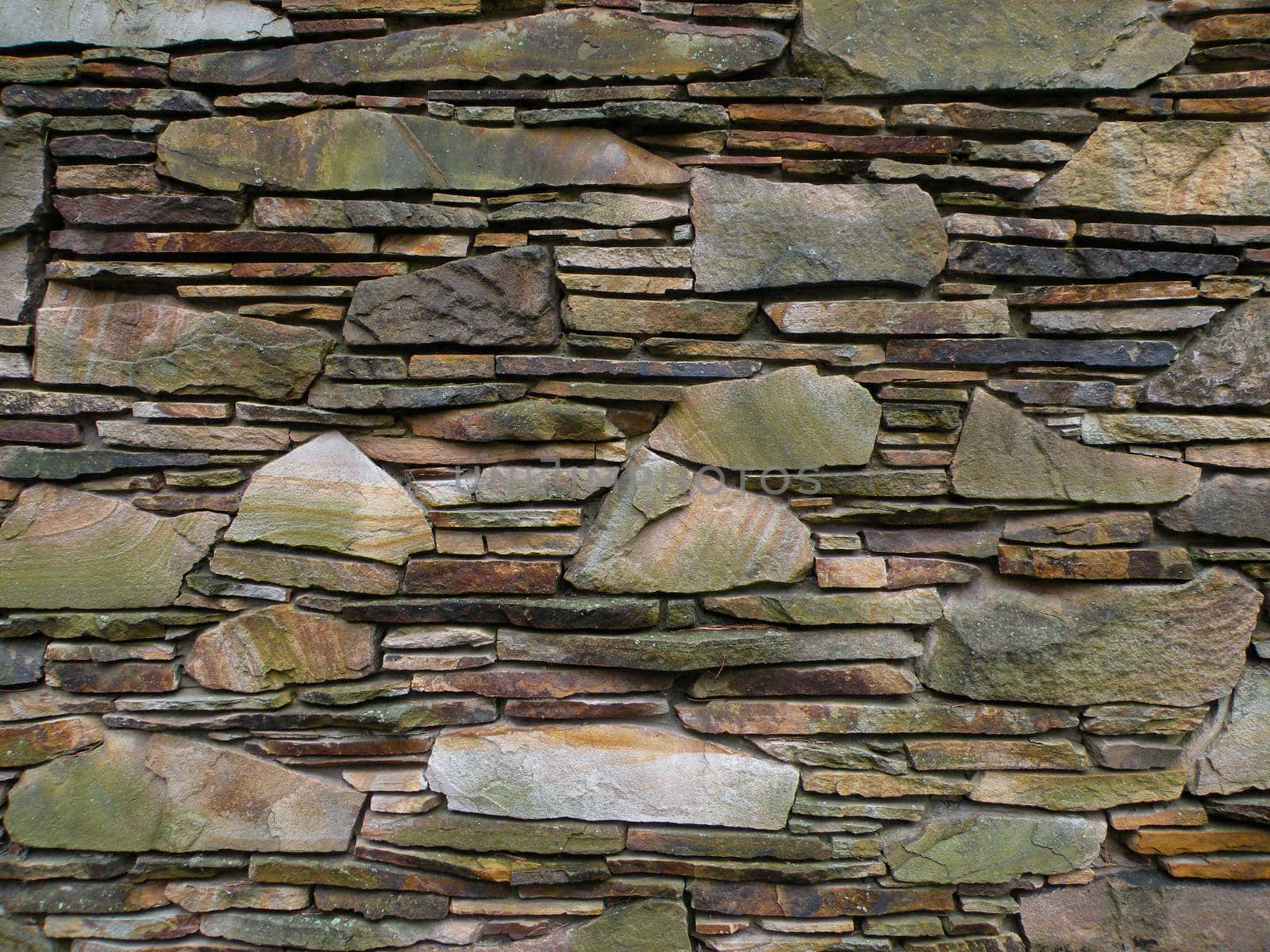 Natural stone wall, wall pattern