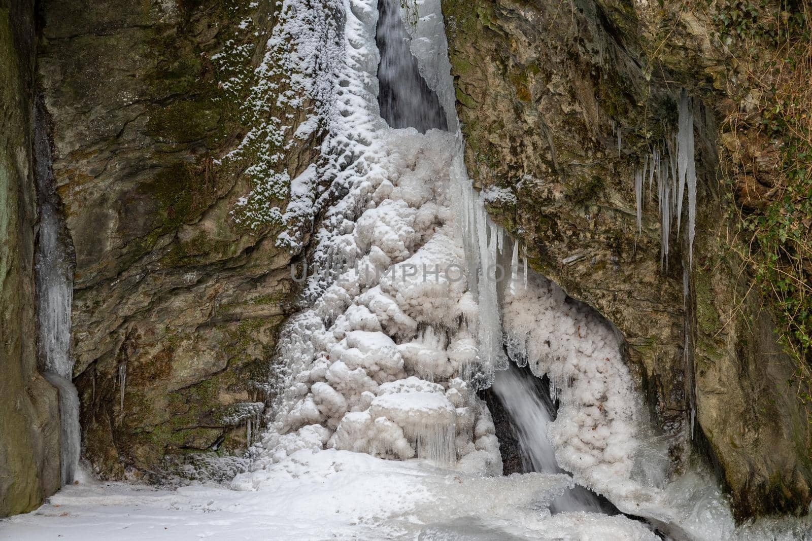 Ice formation at the waterfall of the Tiefenbach near Bernkastel-Kues on the Moselle by reinerc