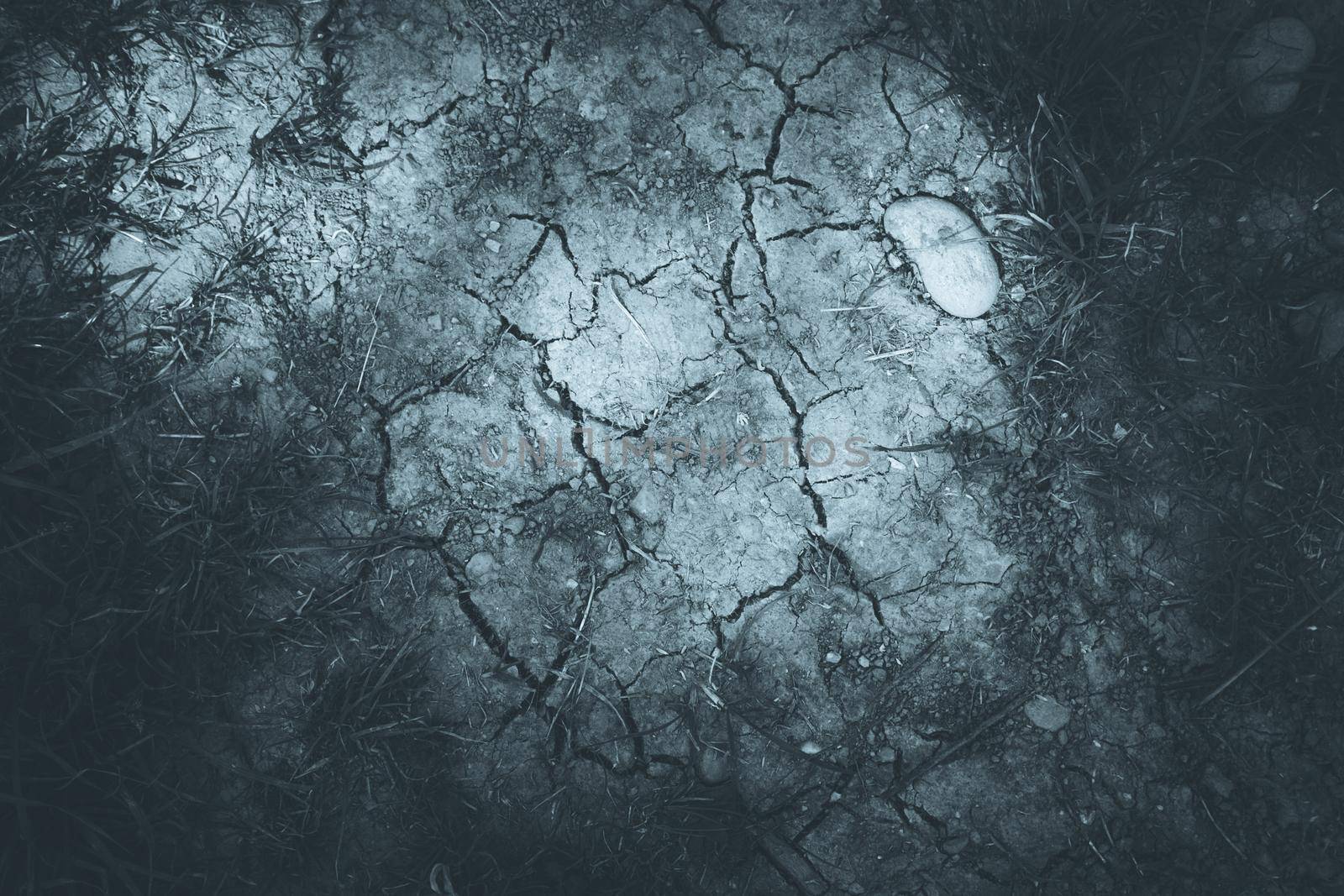 Dry soil on an agriculture field, drought