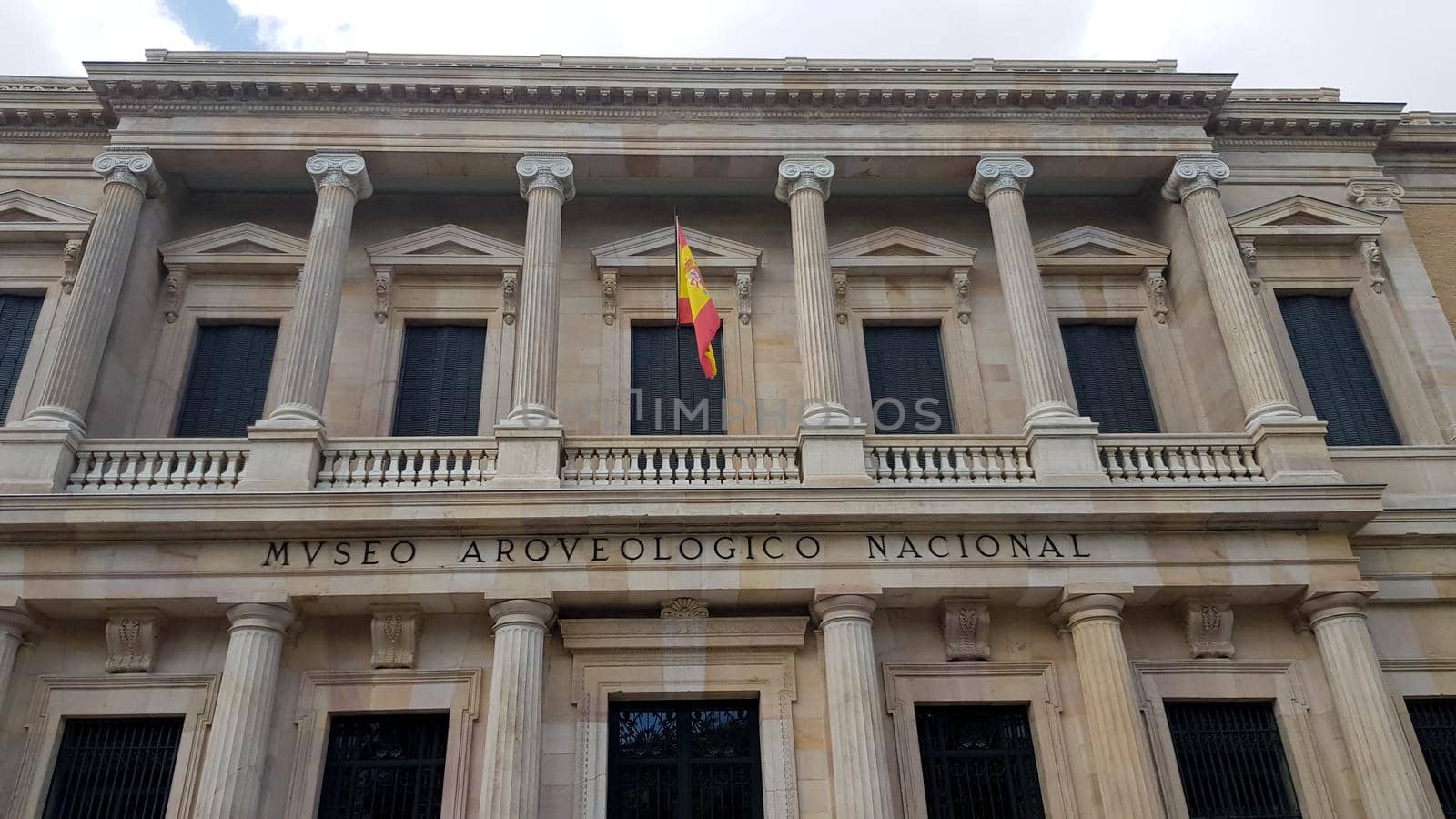 View at the entrance in the National Archeological Museum in Madrid, Spain