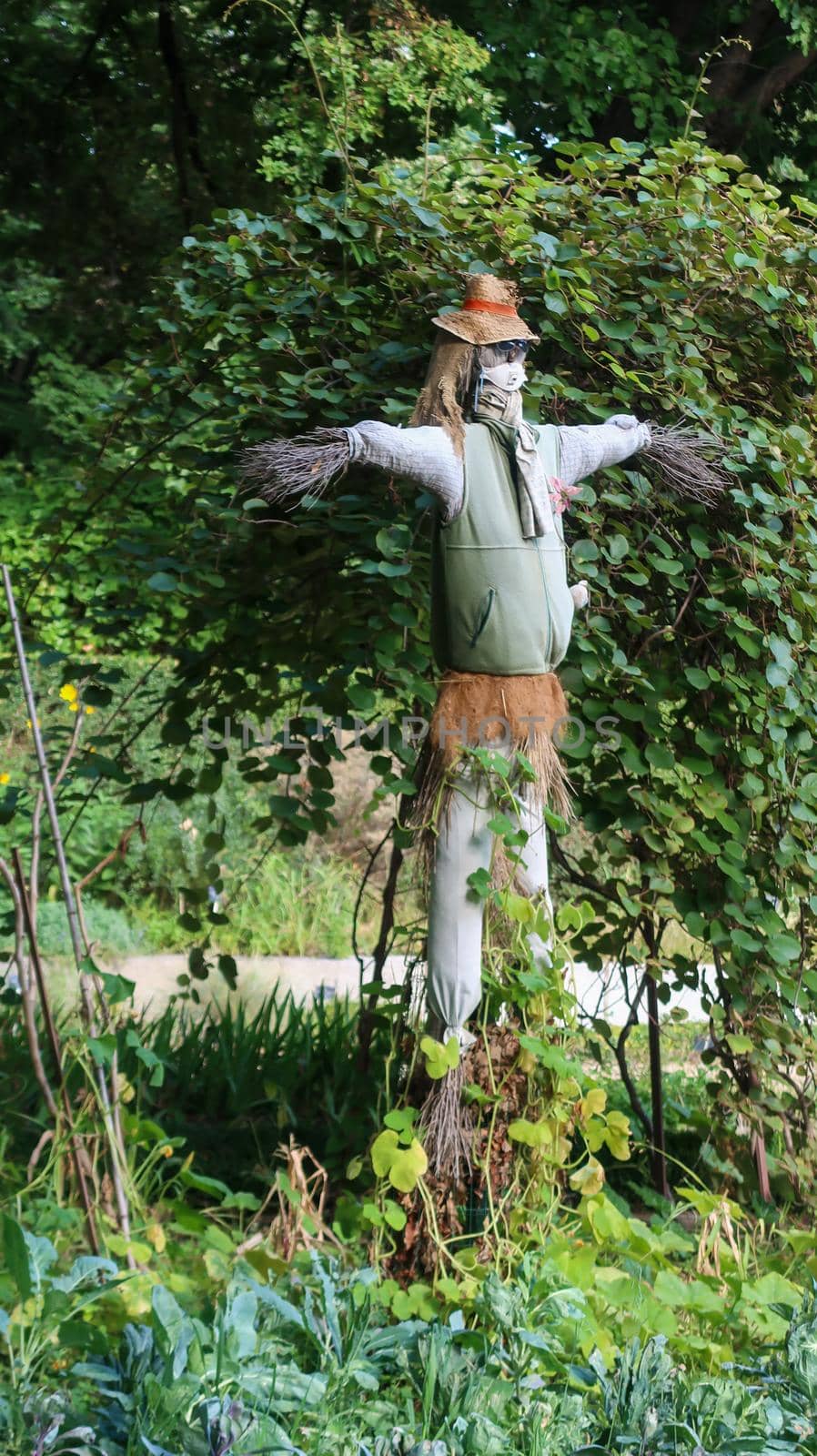 Scarecrow in Royal Botanical Garden Madrid