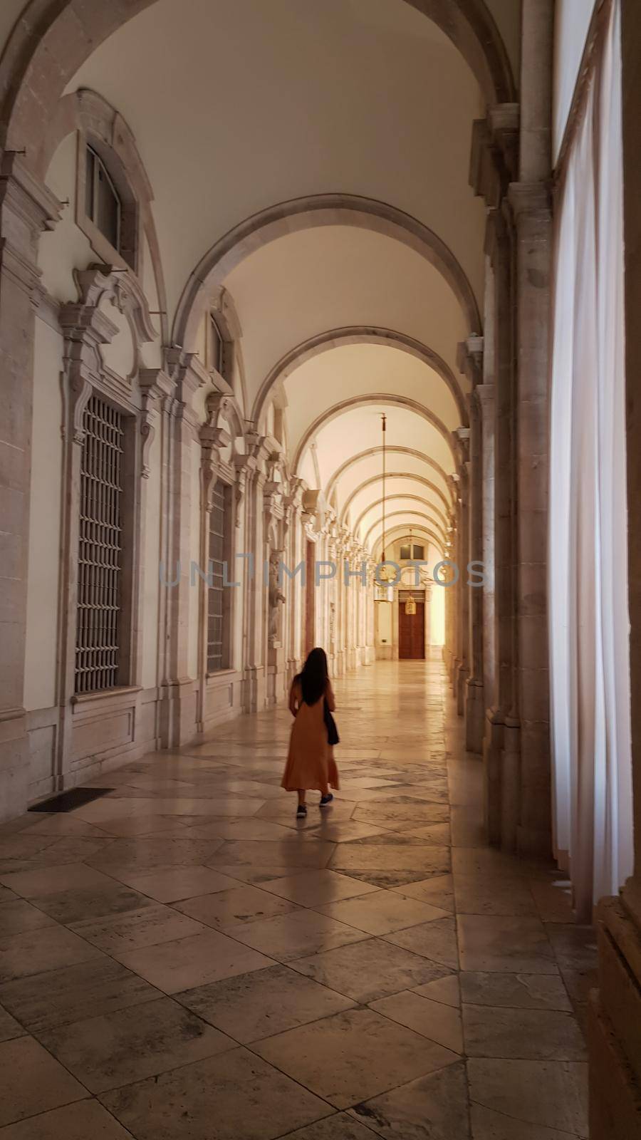 Madrid, Spain - 21 - September - 2020: Interior view of the Royal Palace of Madrid