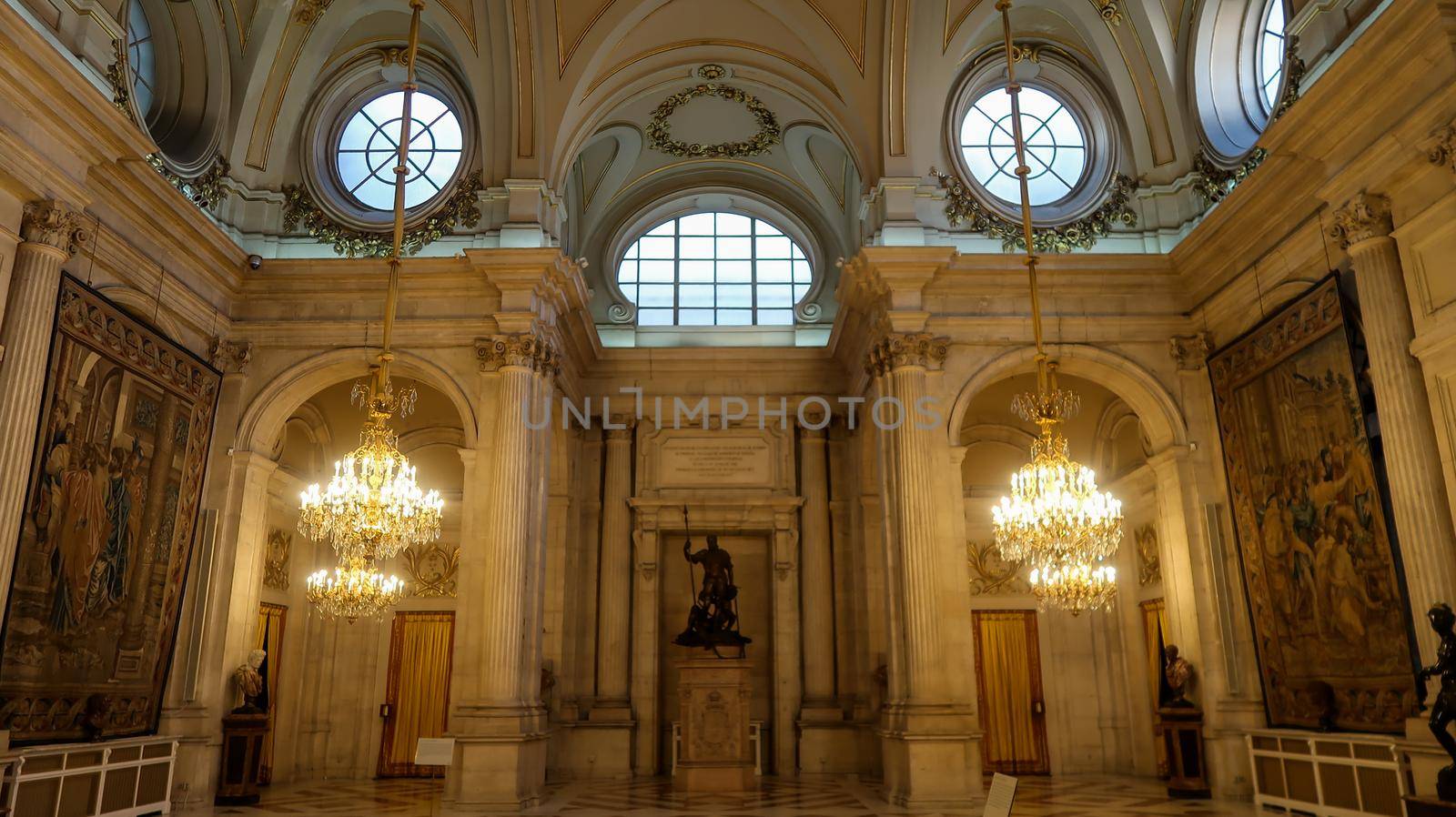 Madrid, Spain - 21 - September - 2020: Interior view of the Royal Palace of Madrid by codrinn