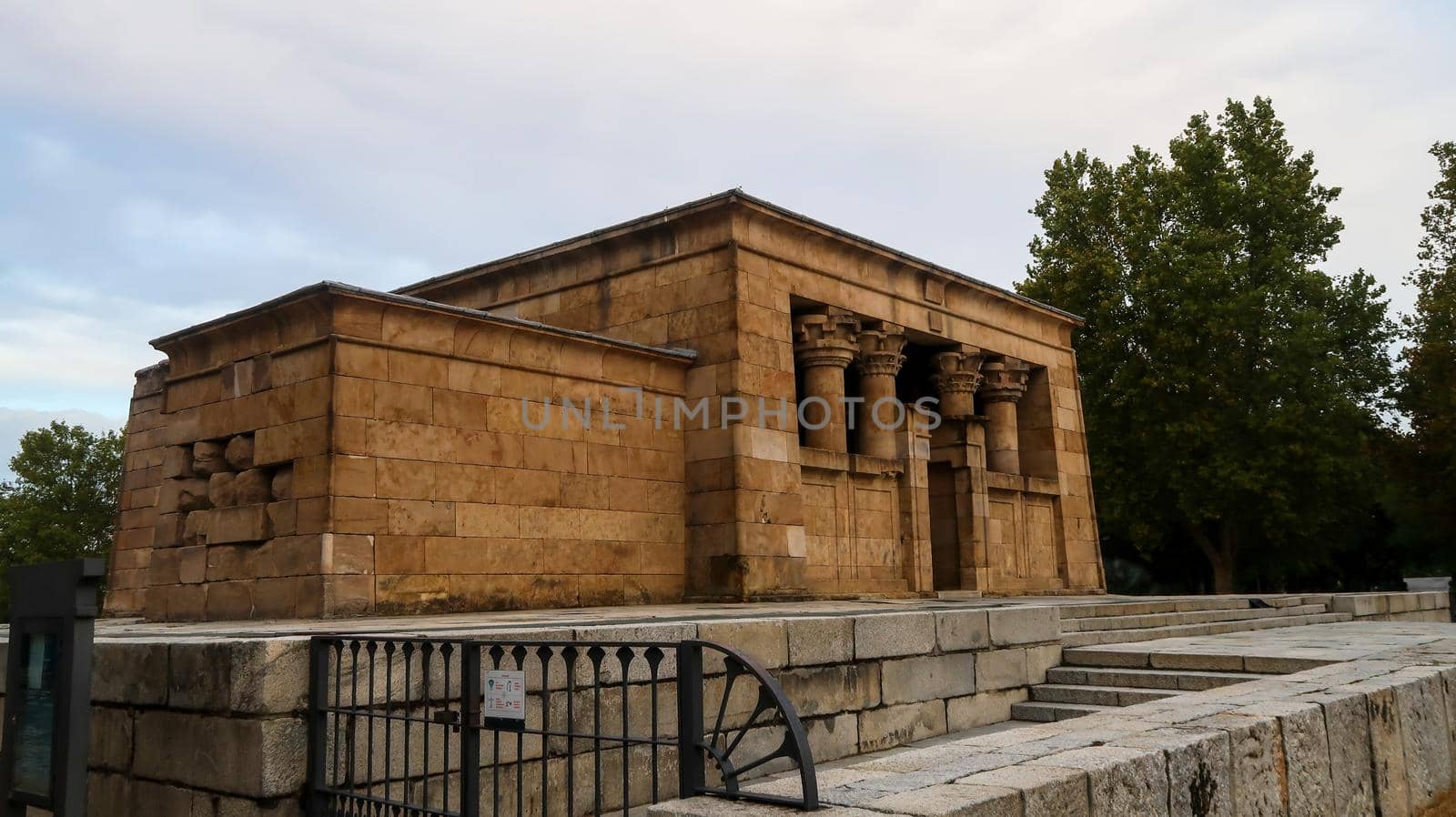 Exterior view of Temple of Debod, Madrid, Spain by codrinn