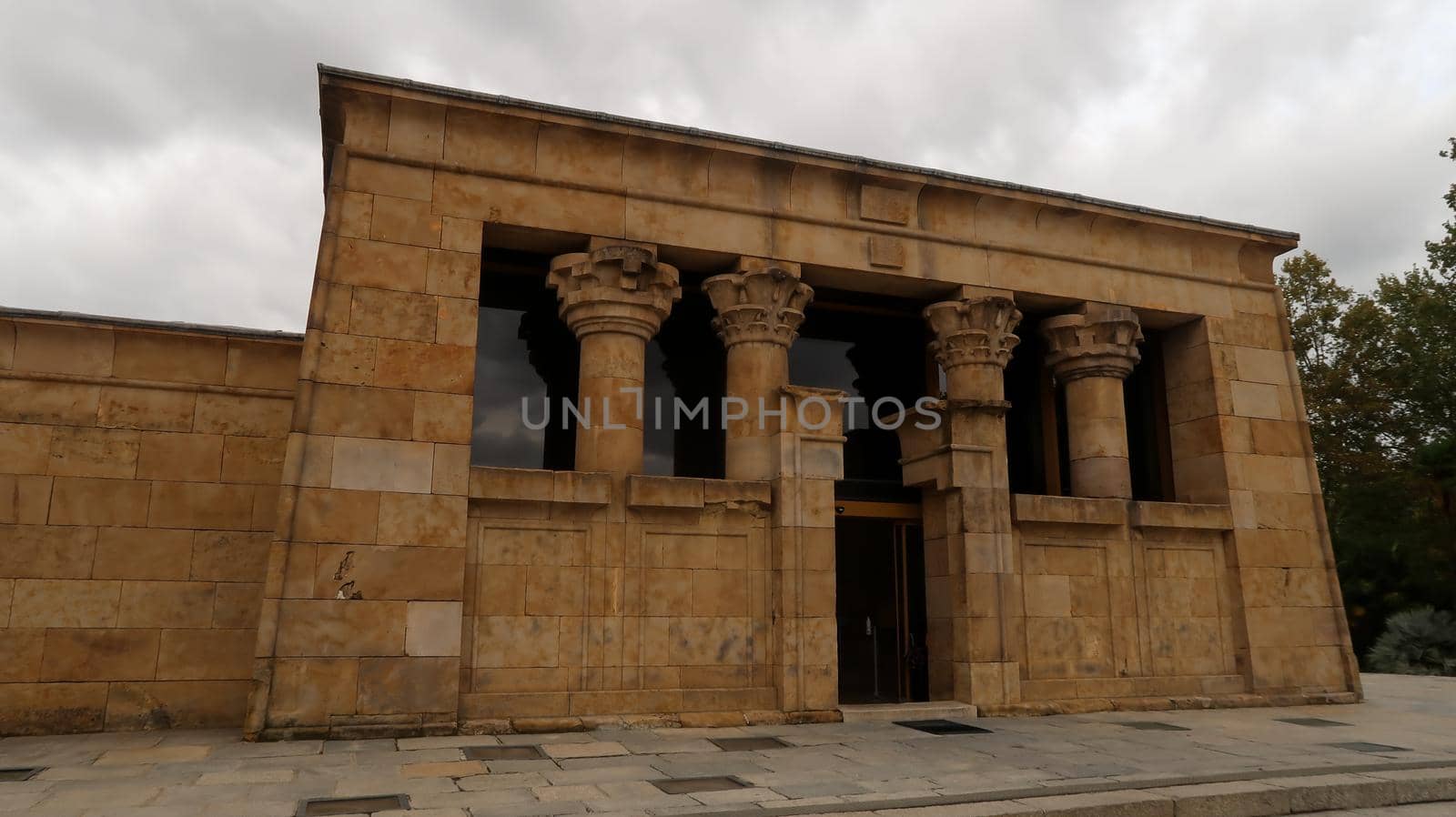 Exterior view of Temple of Debod, Madrid, Spain