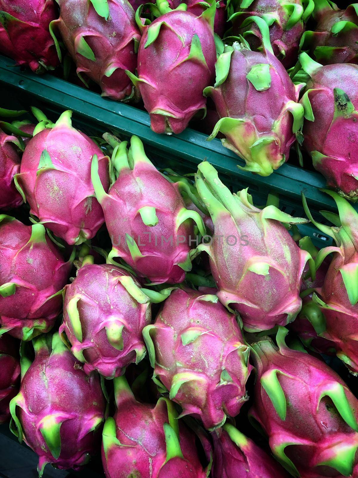 Dragon fruit in the market in thailand