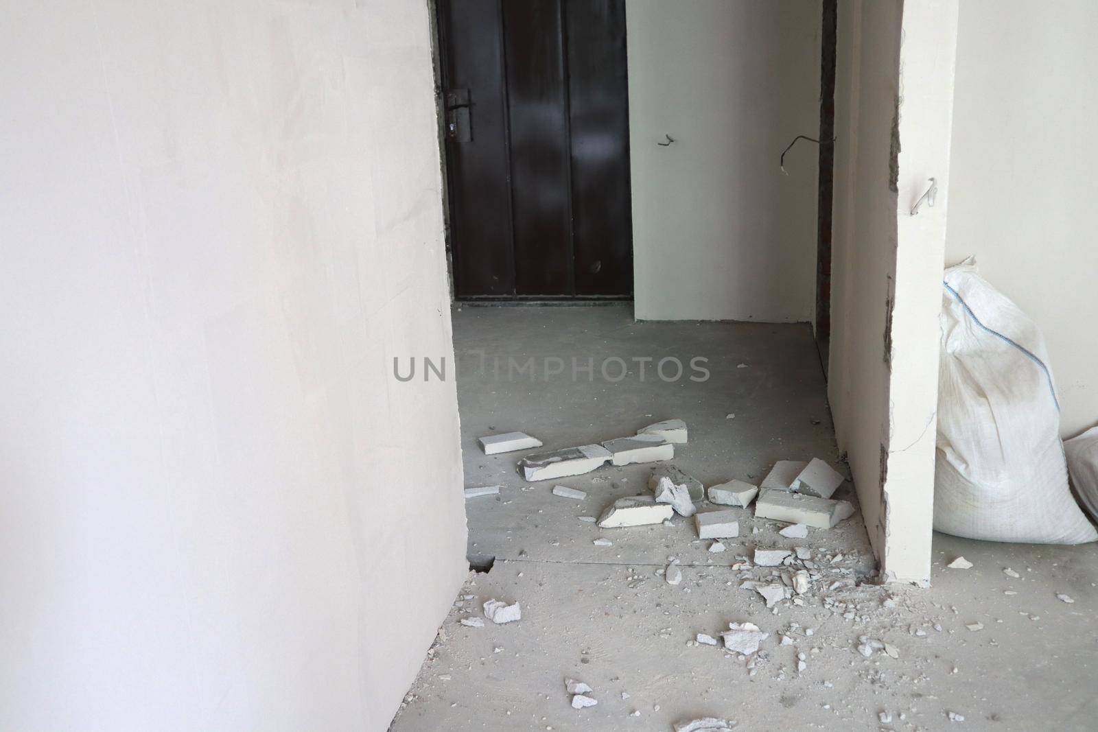 Remains of construction debris in the apartment by SemFid