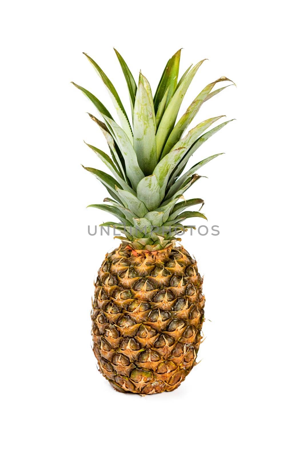 .Fresh pineapple fruit isolated on white background by galinasharapova