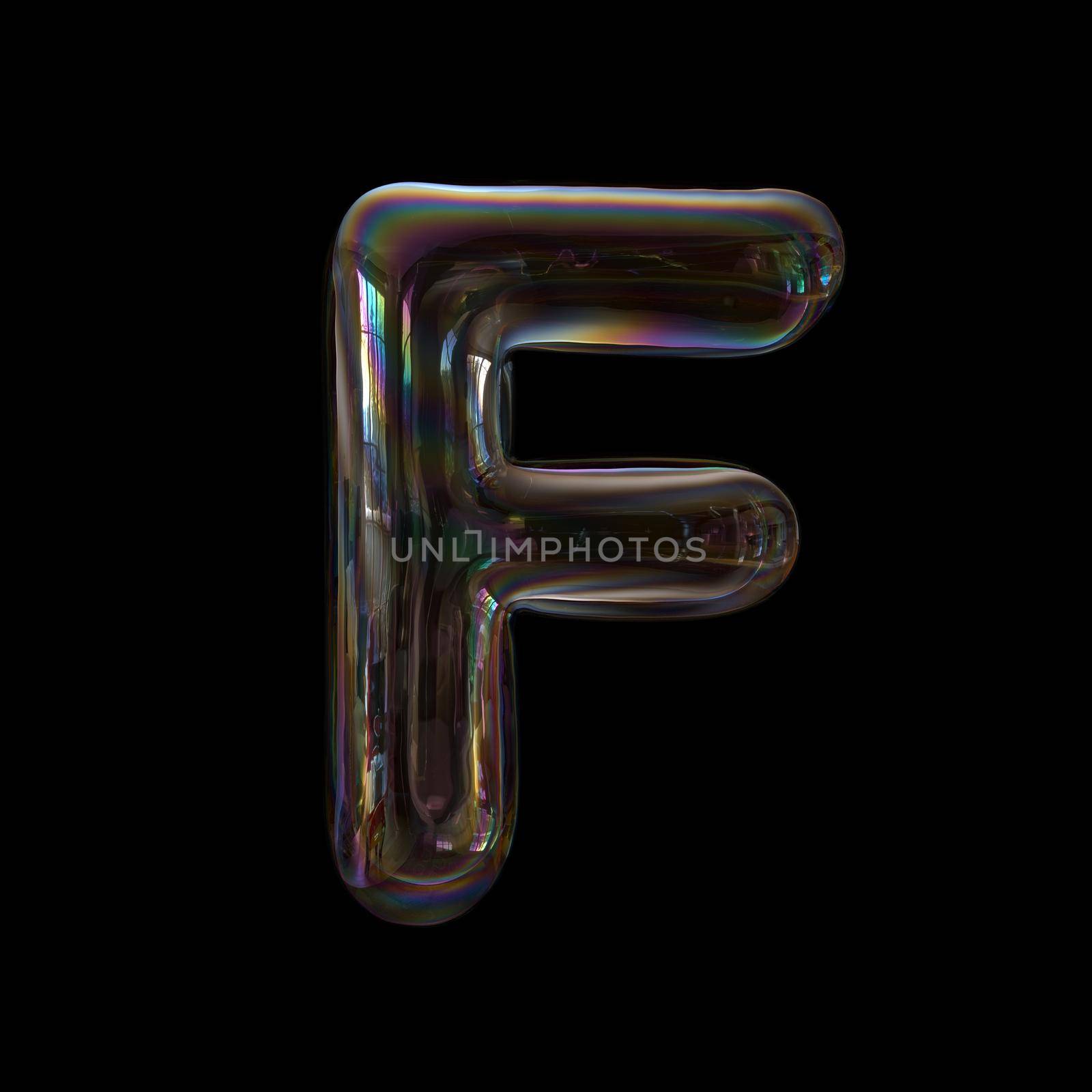 bubble letter F - Upper-case 3d font by chrisroll