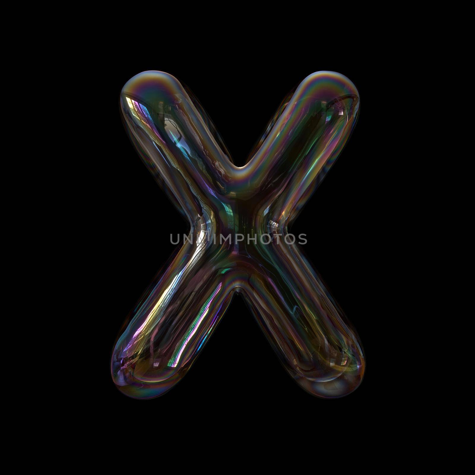 bubble writing character X - Upper-case 3d letter by chrisroll