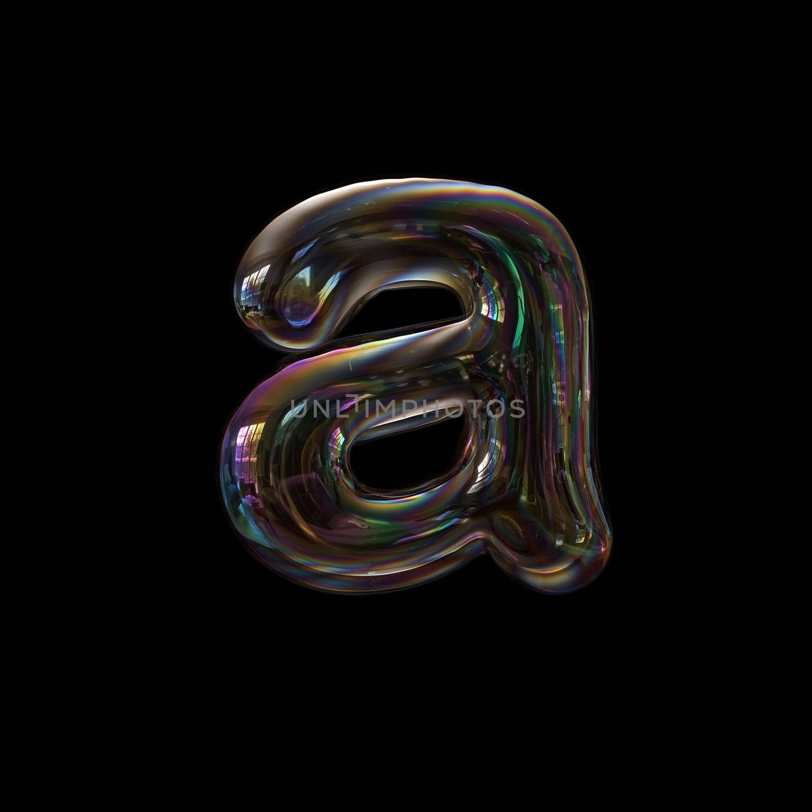 bubble font A - Lowercase 3d letter by chrisroll