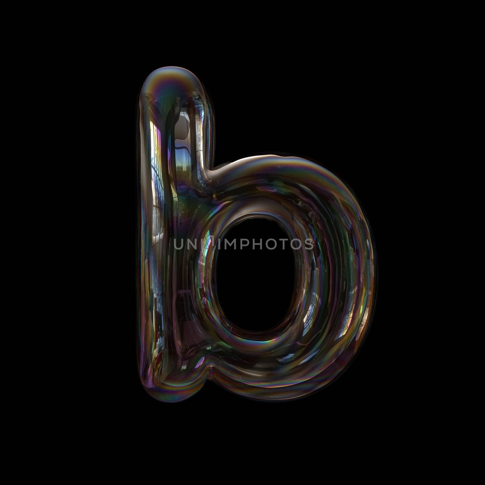 bubble writing alphabet character B - Lower-case 3d letter by chrisroll