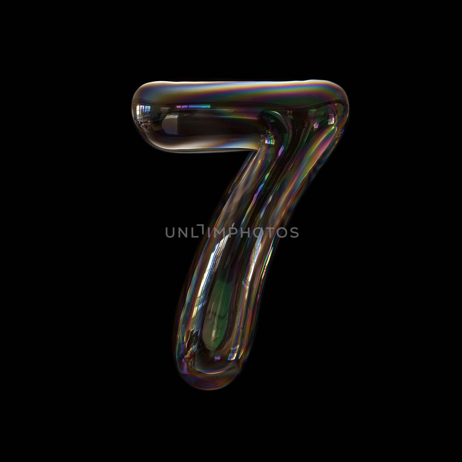 bubble number 7 - 3d digit by chrisroll