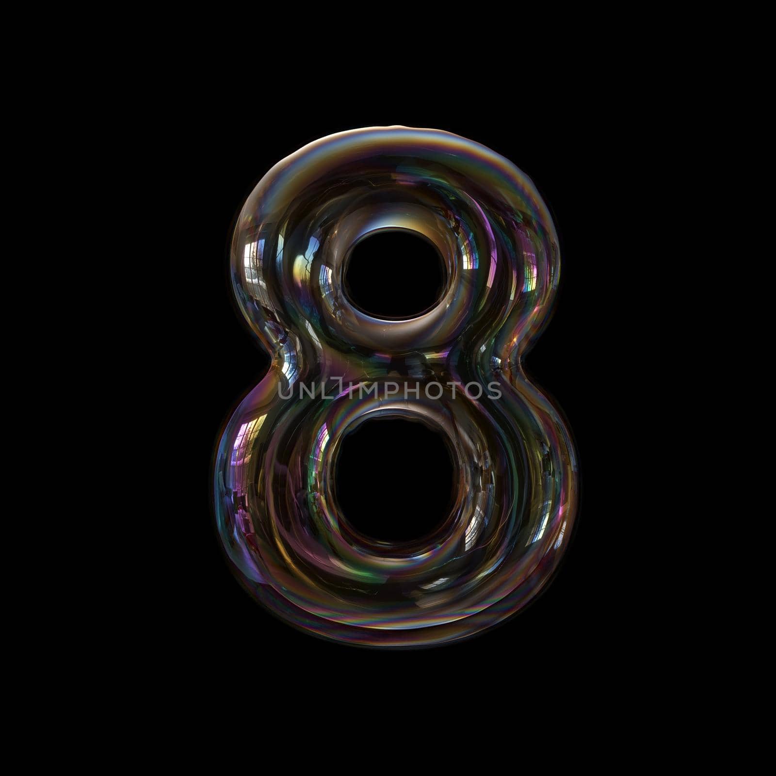 bubble digit 8 - 3d number by chrisroll