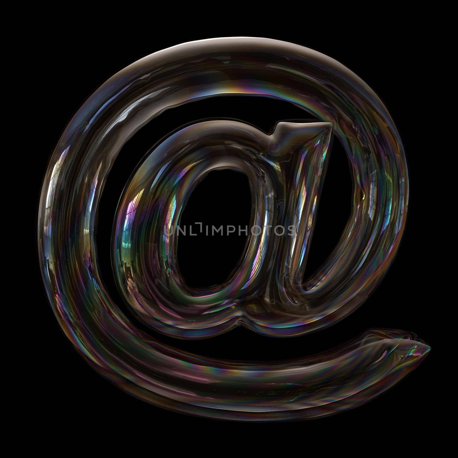 bubble at-sign - 3d arobase symbol by chrisroll