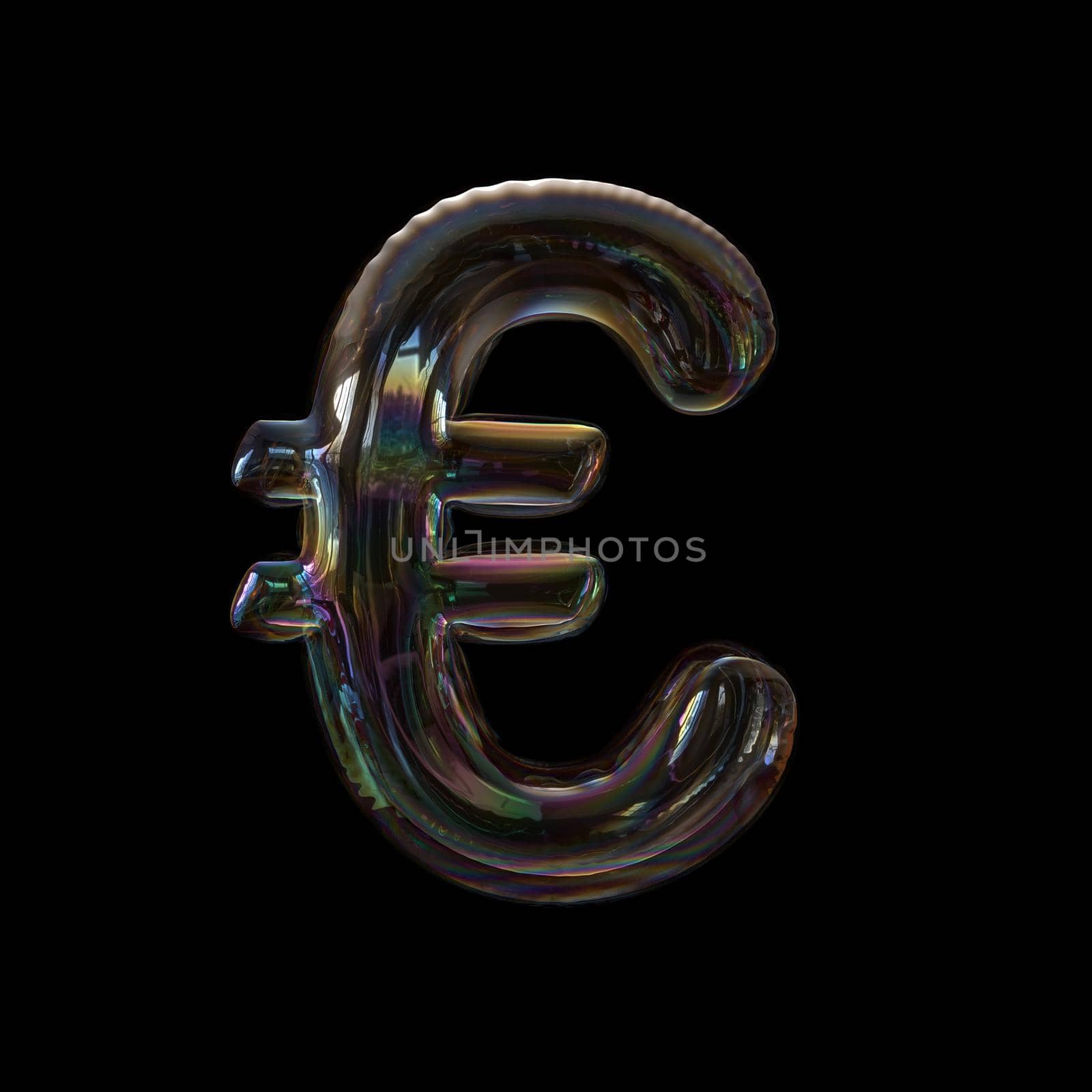 bubble euro currency sign - 3d business symbol by chrisroll