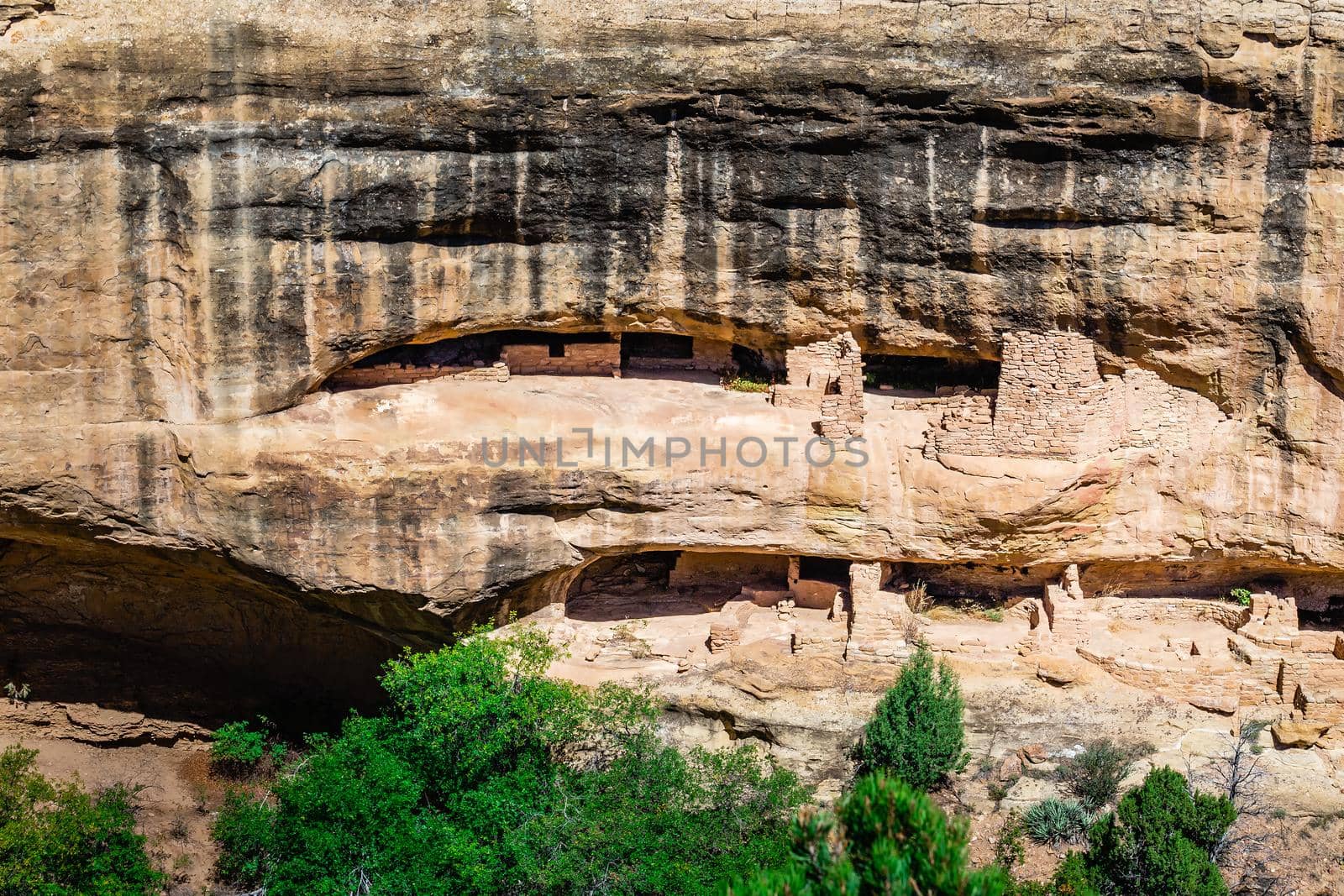 Cliff Palace ruins at Mesa Verde National Park, USA.
