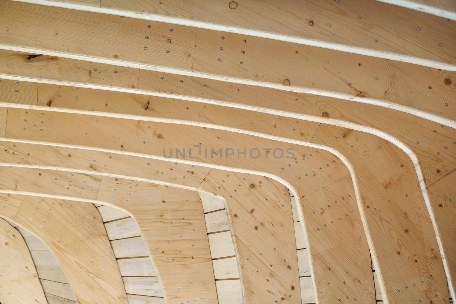 Wooden house, wood construction architectural detail