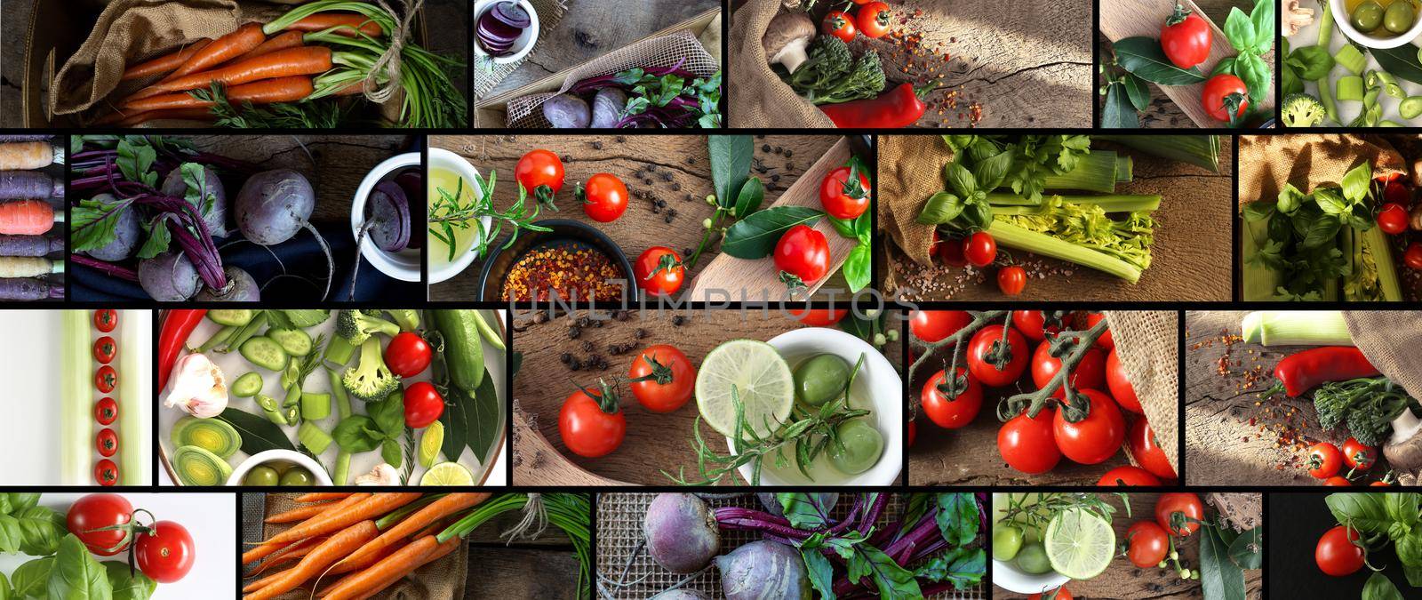 Collage of different vegetables by NelliPolk
