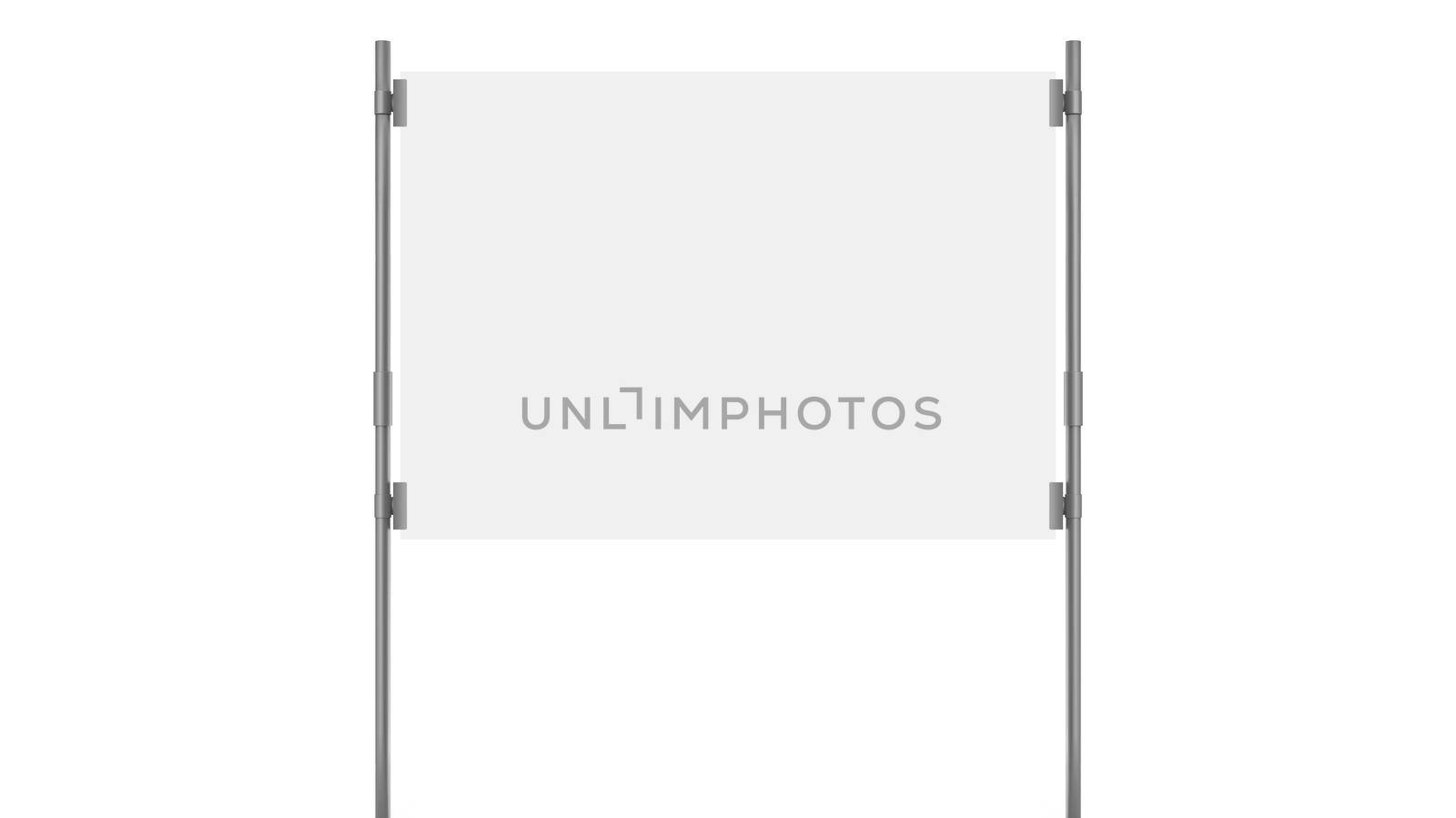 Horizontal Poster Display Mockup With Silver Frame