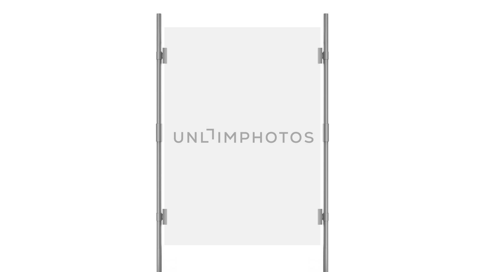 Vertical Poster Display Mockup With Silver Frame