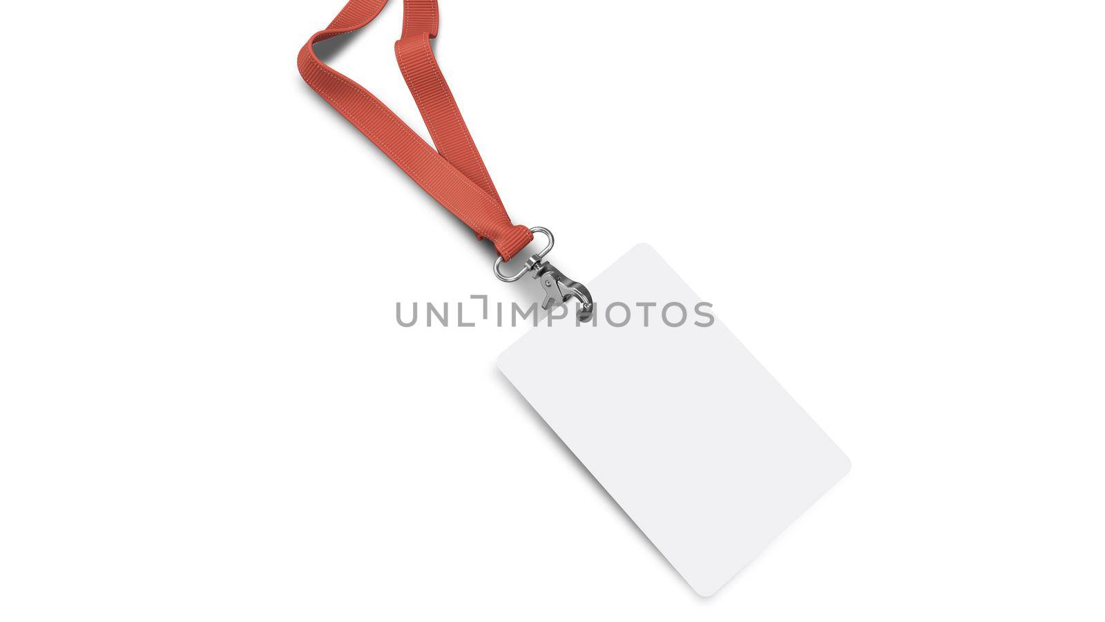 Corporate ID Card Mockup With Lanyard Mockup Close View
