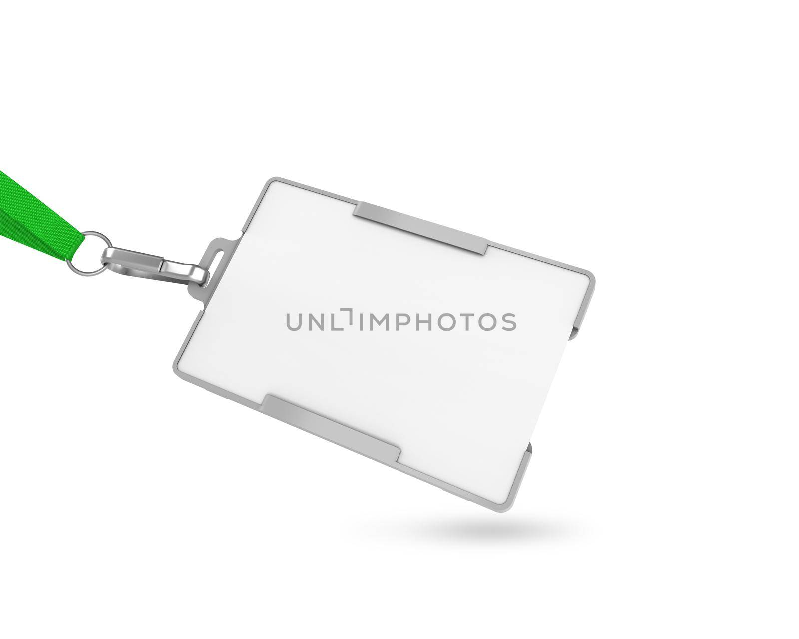Corporate Horizontal ID Card With Stripe Perspective View