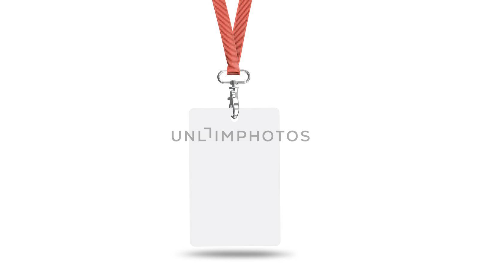 Corporate ID Card Mockup With Lanyard Mockup Front View