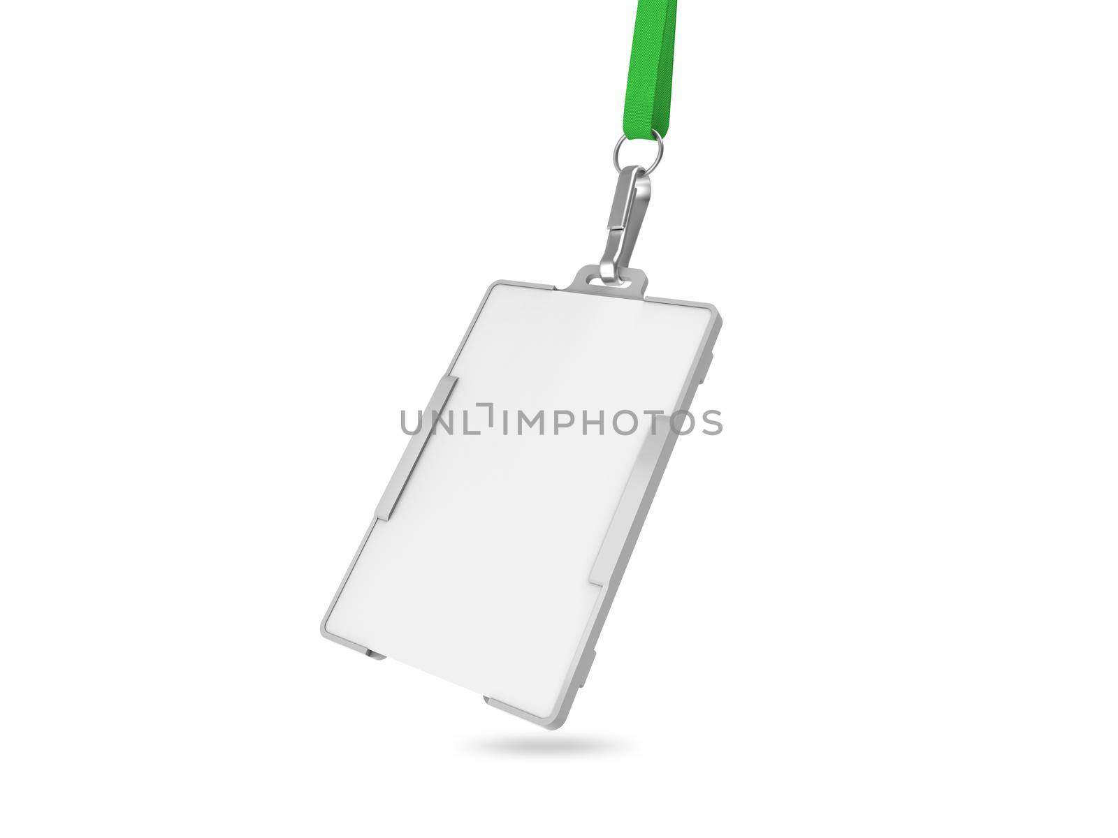 Corporate ID Card Mockup With Stripe Perspective View