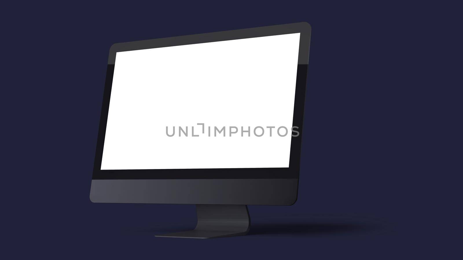 Black Desktop Computer Mockup