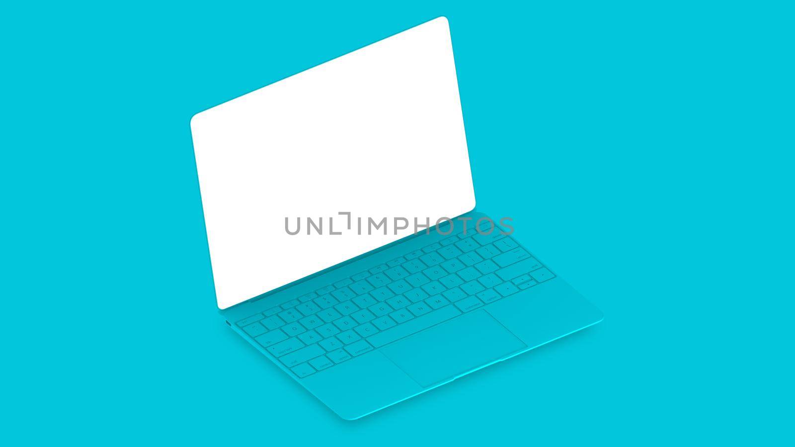 Flat Concept Laptop Mockup
