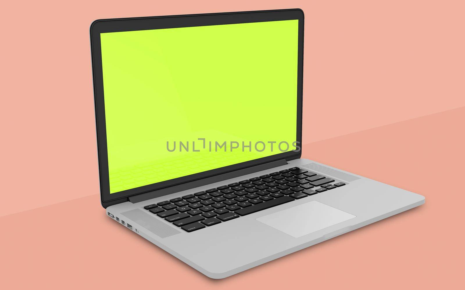 Notebook Mockup Side Perspective View