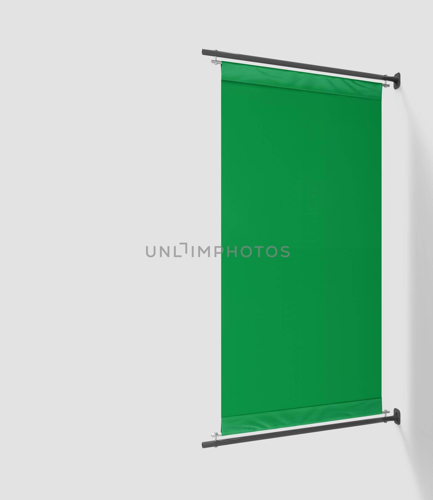 Pole Banner Flag Mockup Perspective View