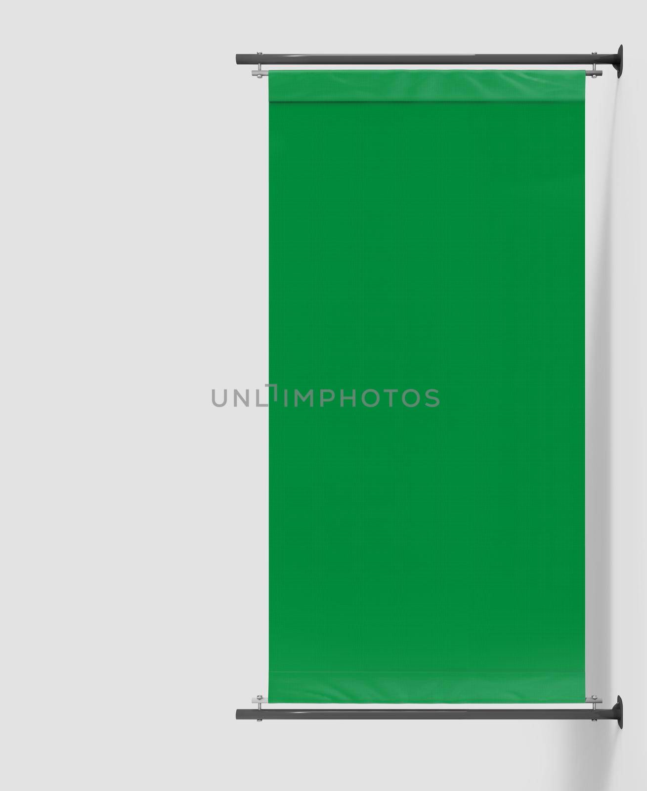 Pole Banner Flag Mockup