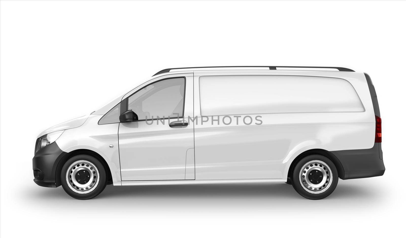 Realistic Panel Van Mockup Side View