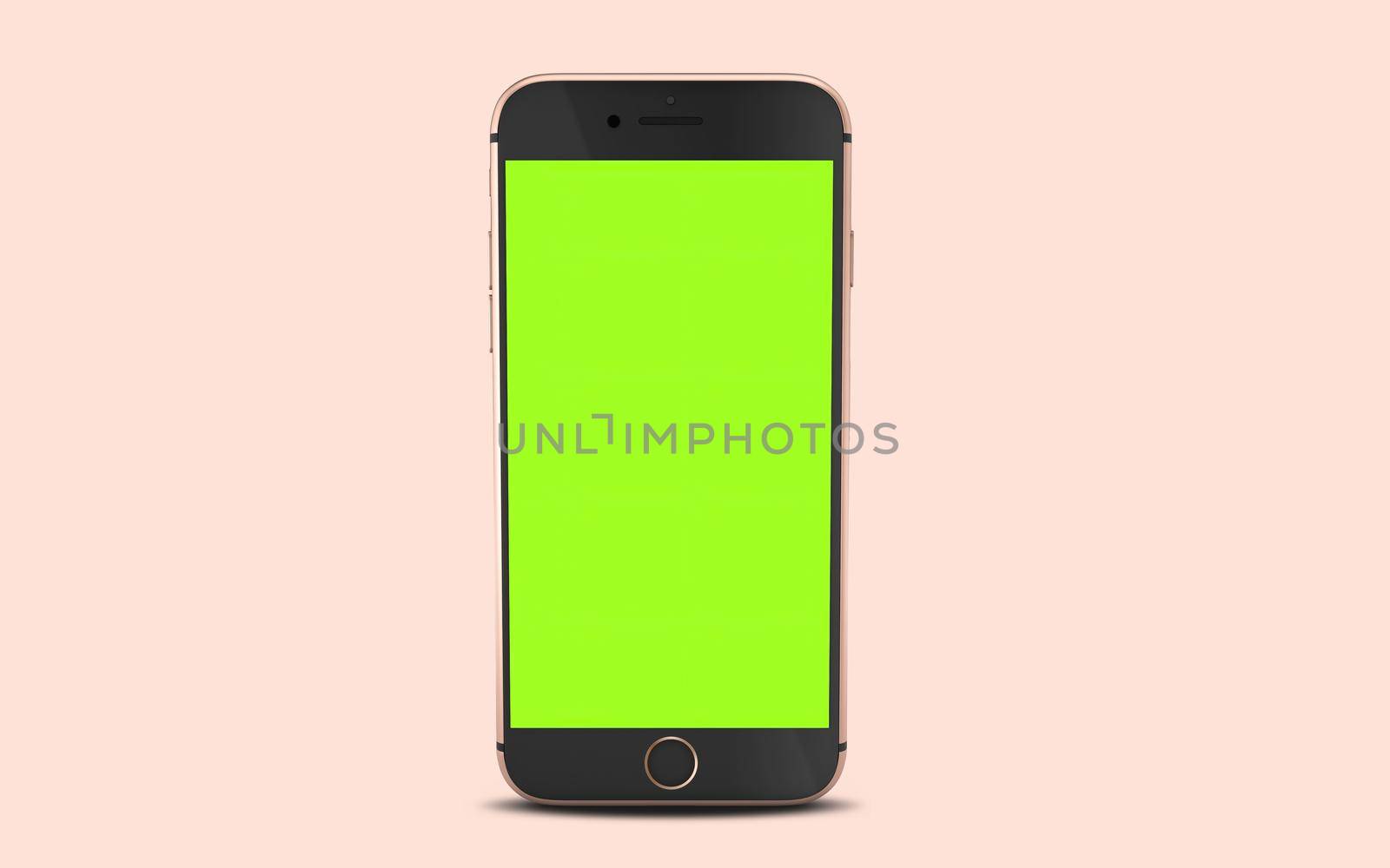 Rose Gold Phone Mockup Front View